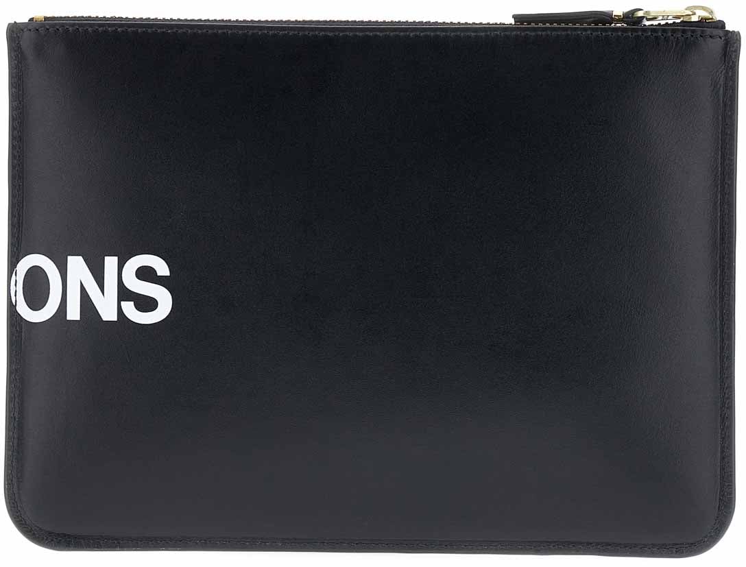 Comme des Garçons logo print pouch Zwart