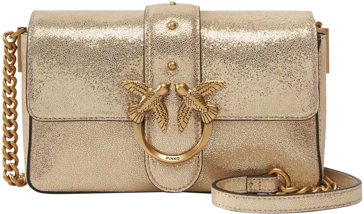 Pinko Borsa Love One Mini Slouchy Goud