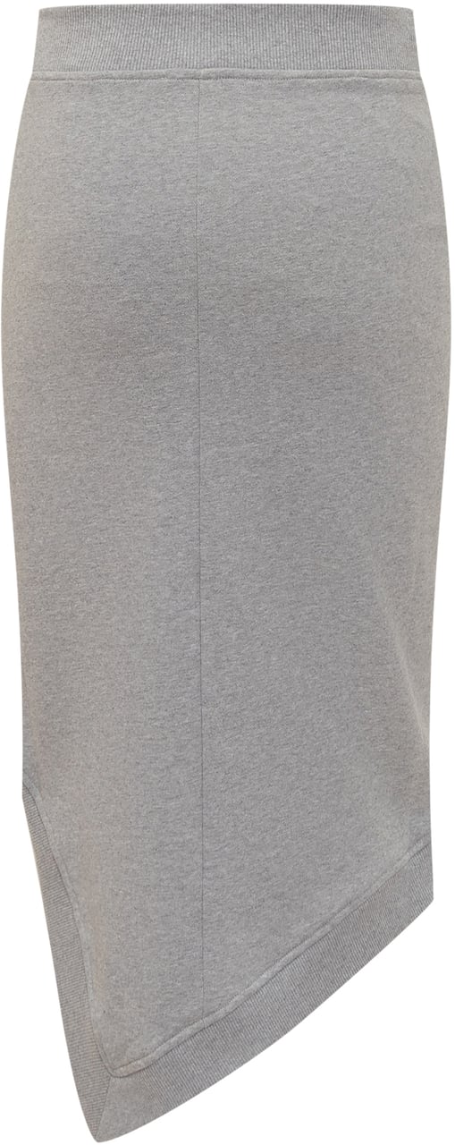 The Attico Midi Skirt Fleece Grigio Grijs