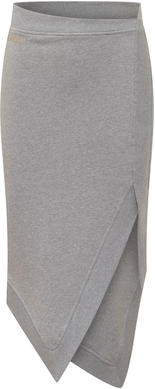 The Attico Midi Skirt Fleece Grigio Grijs