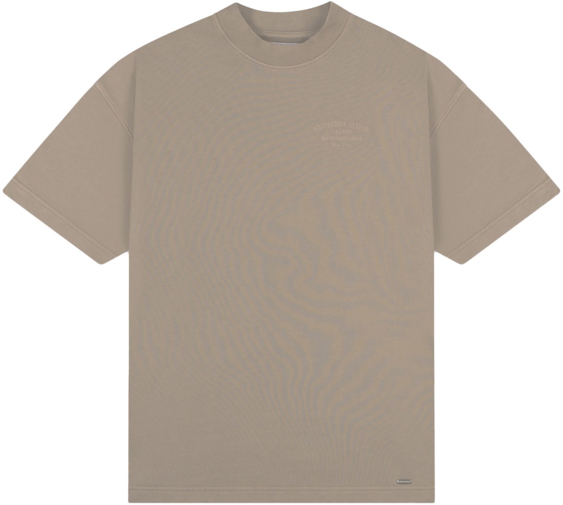 Croyez Croyez Garment Dye Fraternité T-Shirt Grijs