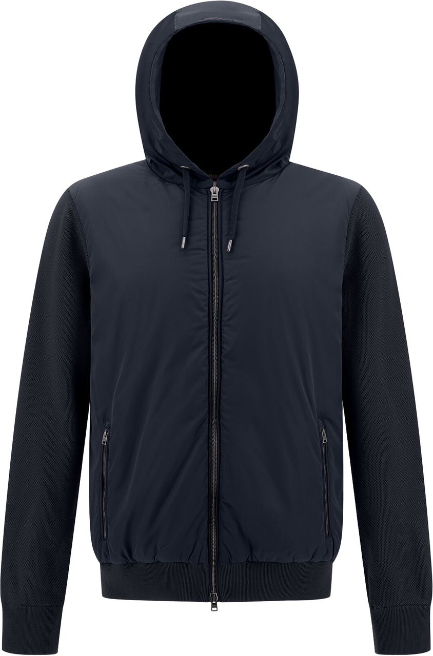 Herno Knitted Bomber Blauw