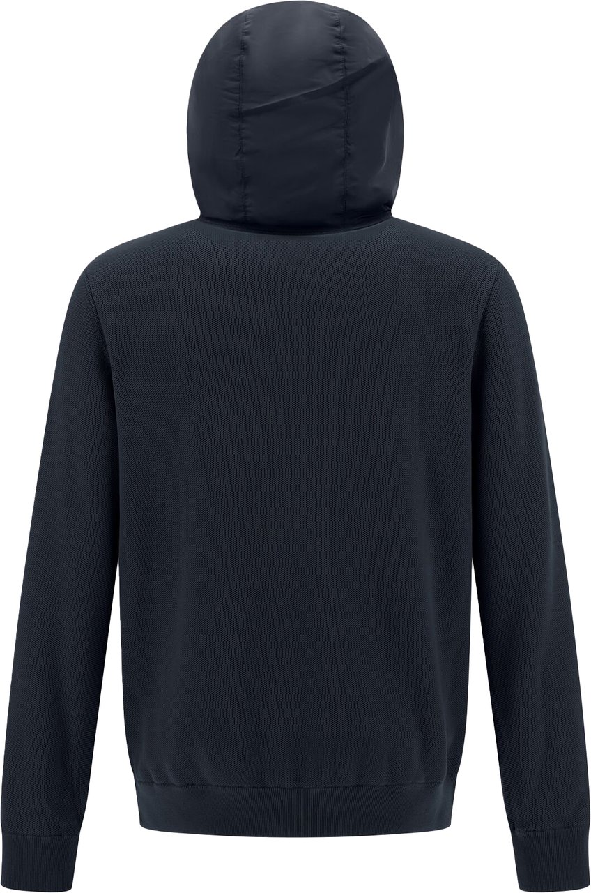 Herno Knitted Bomber Blauw