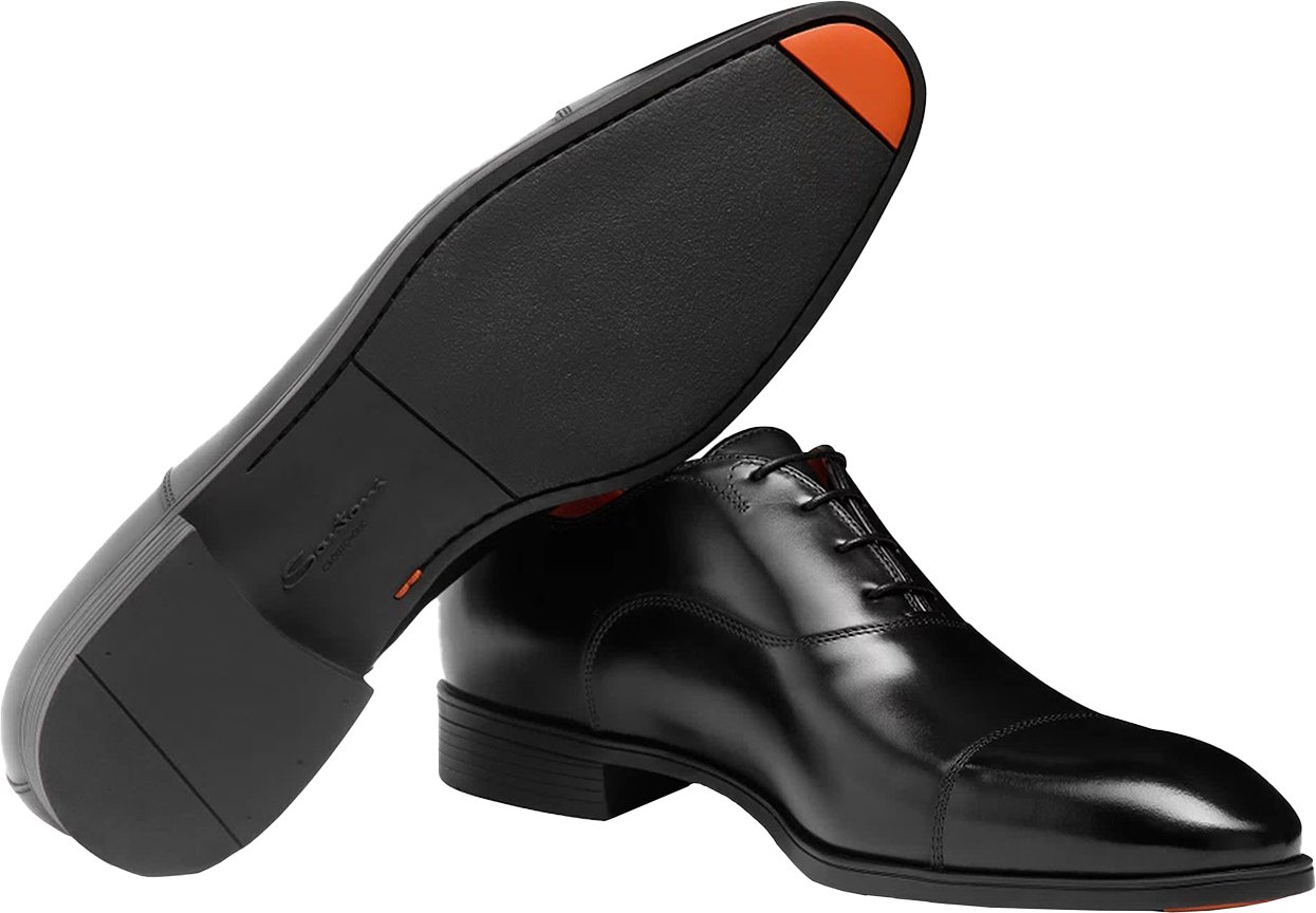 Santoni Oxford Veterschoen Zwart Zwart