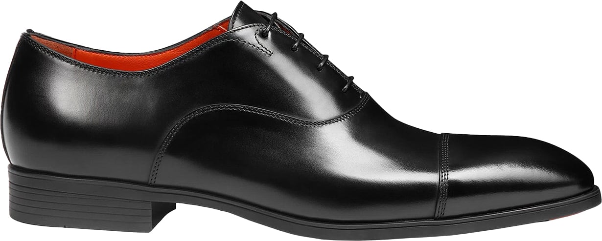 Santoni Oxford Veterschoen Zwart Zwart