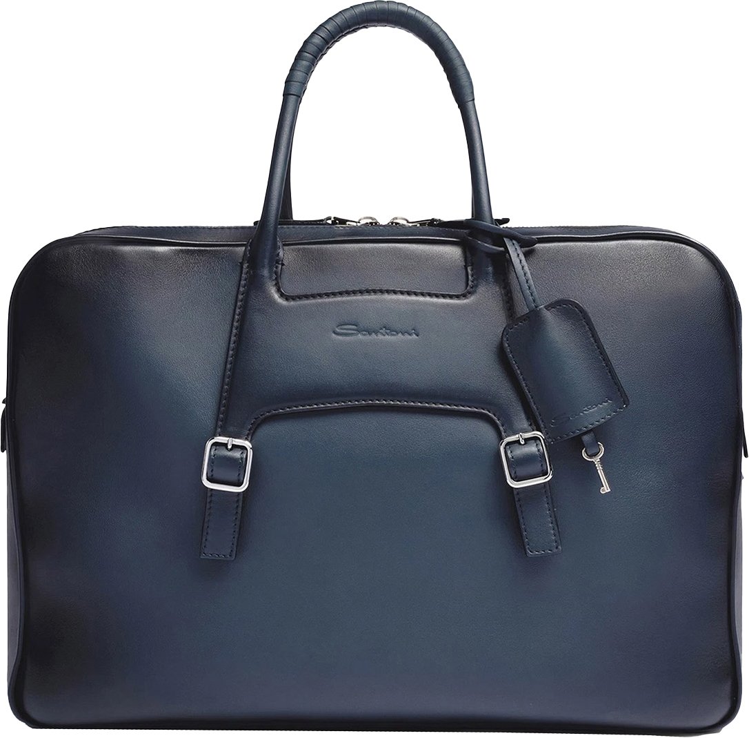 Santoni Laptoptas Donkerblauw Blauw
