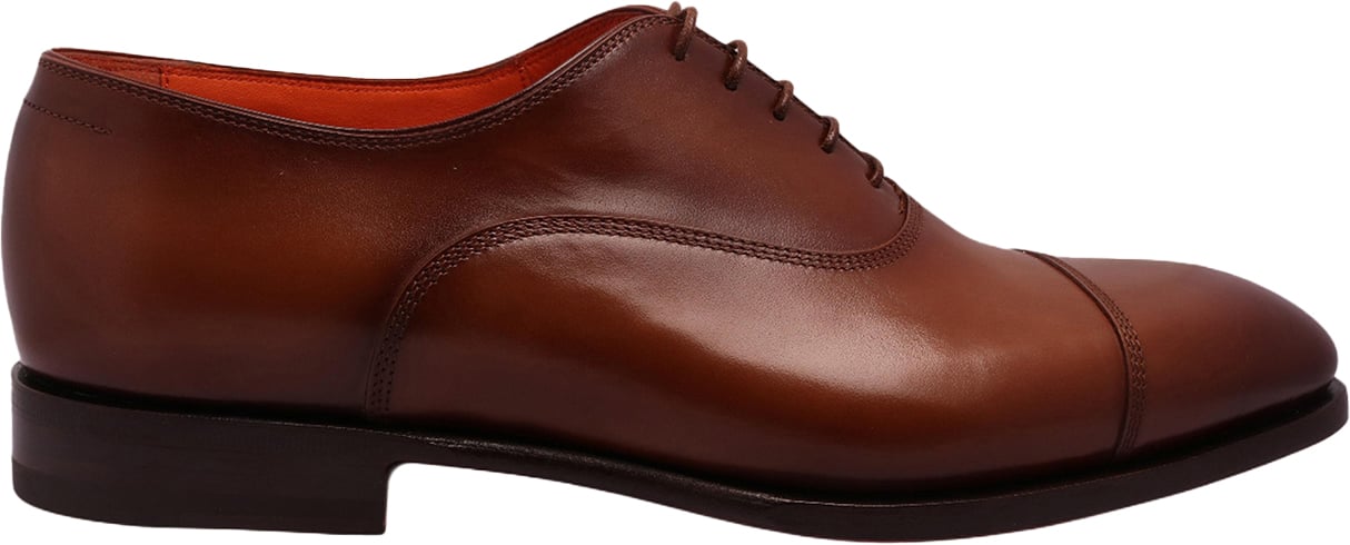 Santoni Oxford Veterschoen Bruin Bruin