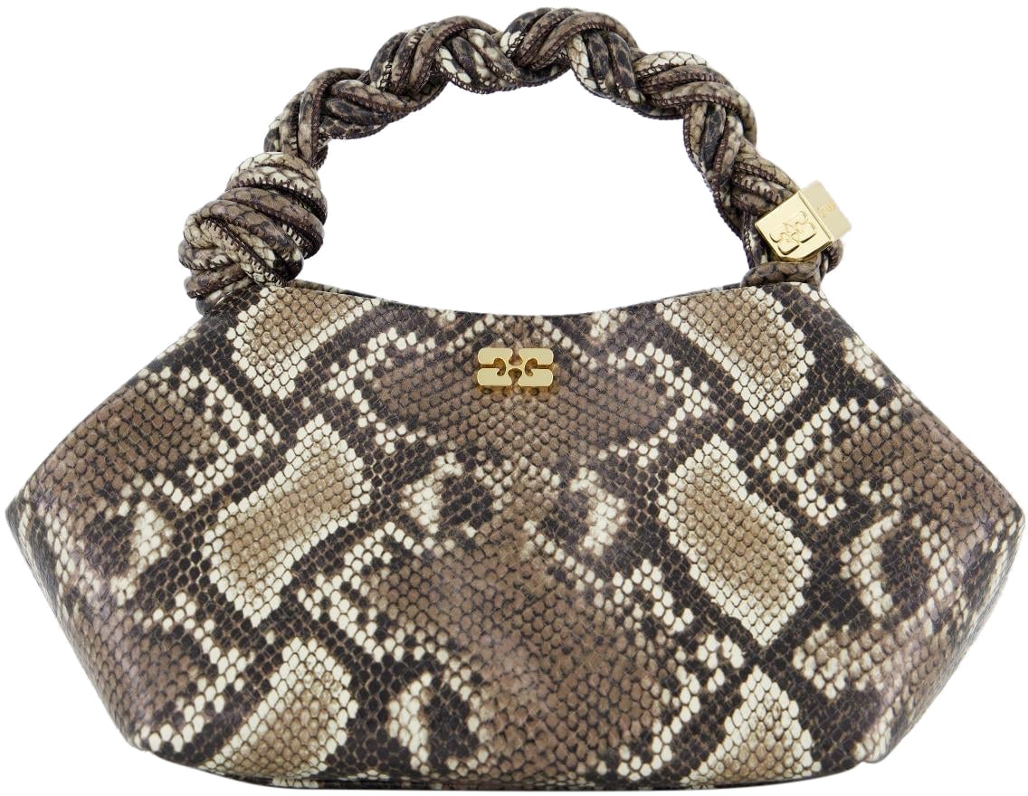 Ganni Dames Bou Bag Small Snake Wit