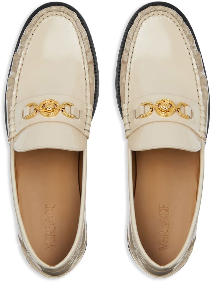 Versace Flat Shoes Light Sandgold Goud