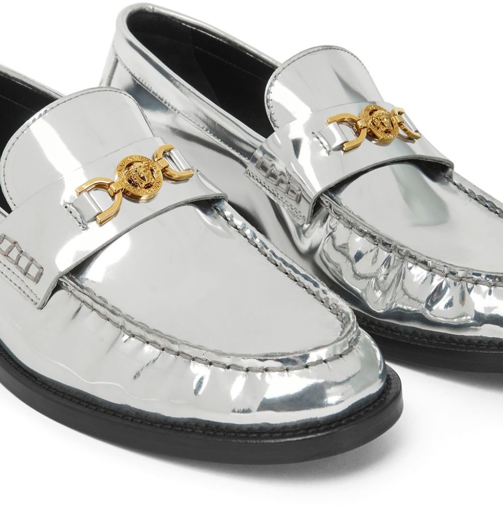 Versace Flat Shoes Silver Zilver