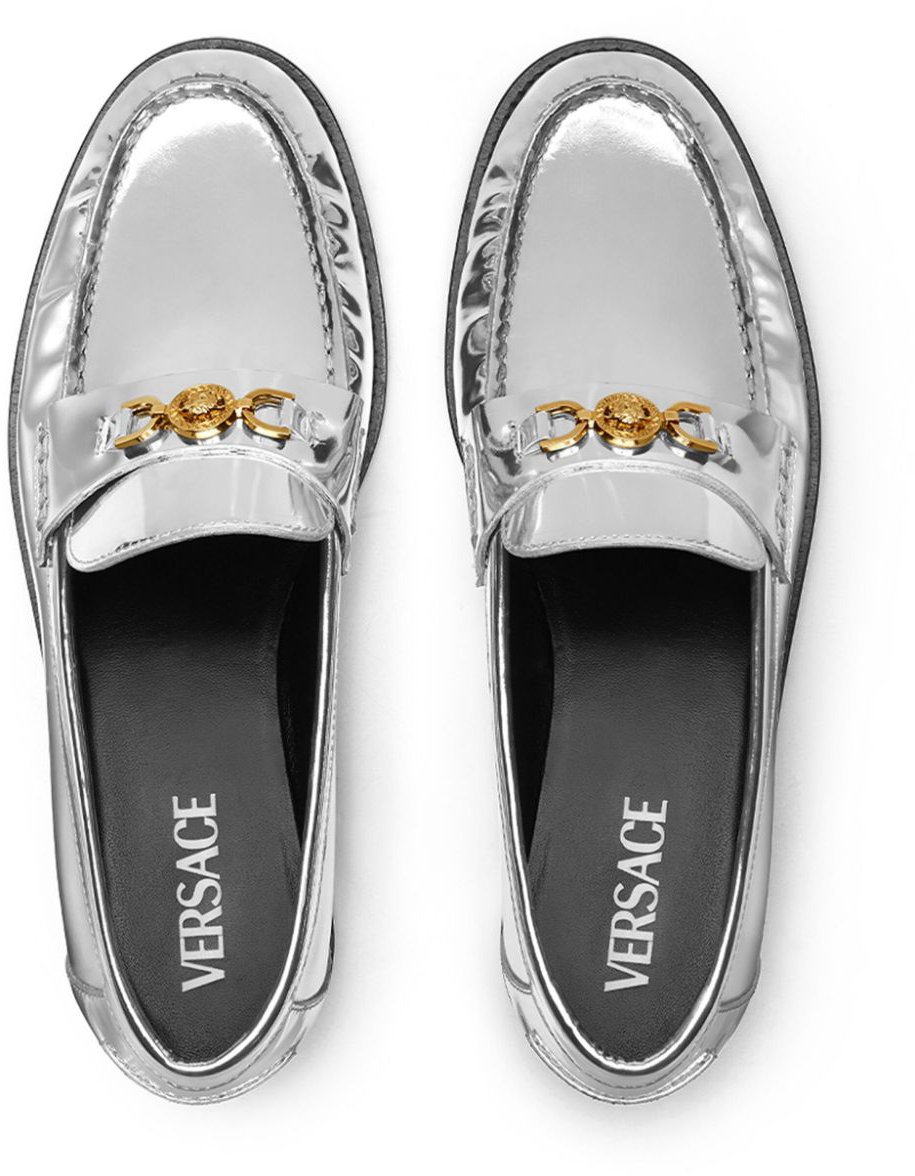 Versace Flat Shoes Silver Zilver