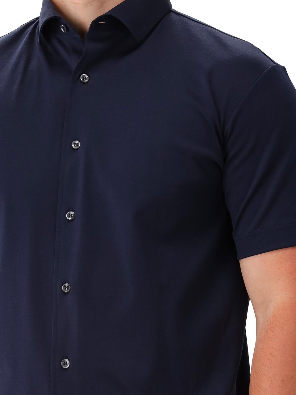 Valenza Heren Interlock Supima Shirt Blauw Blauw