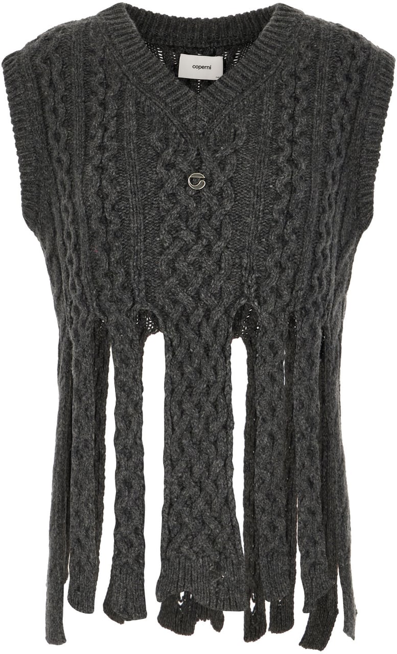 Coperni Coperni Dark grey wool blend vest Grijs