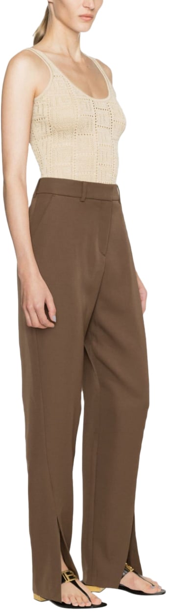 Balmain Trousers Marron Bruin