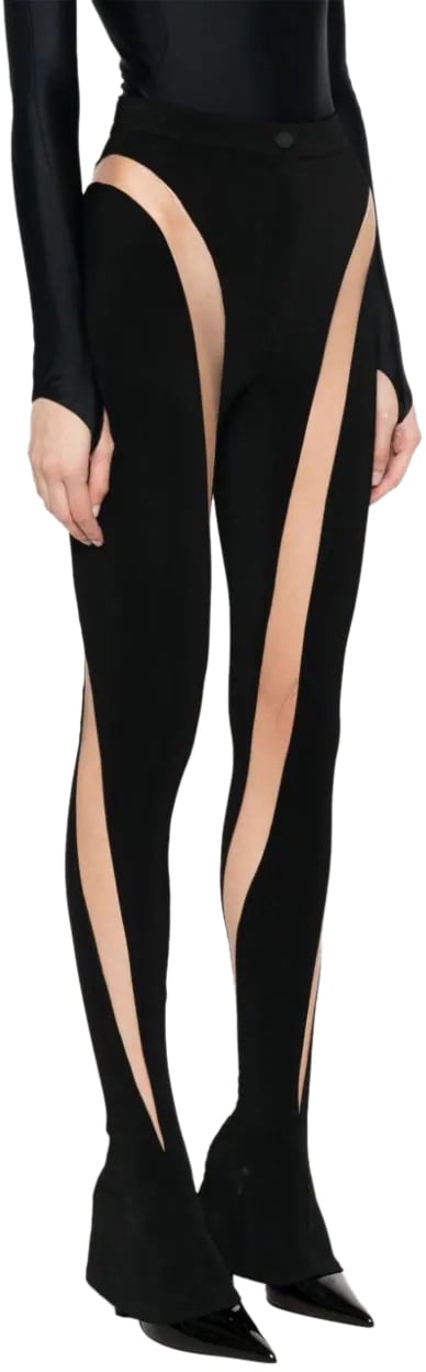 MUGLER Trousers Black Zwart