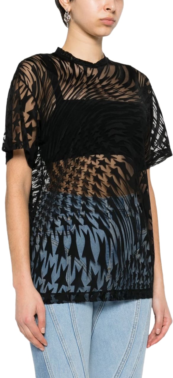 MUGLER Top Black Zwart