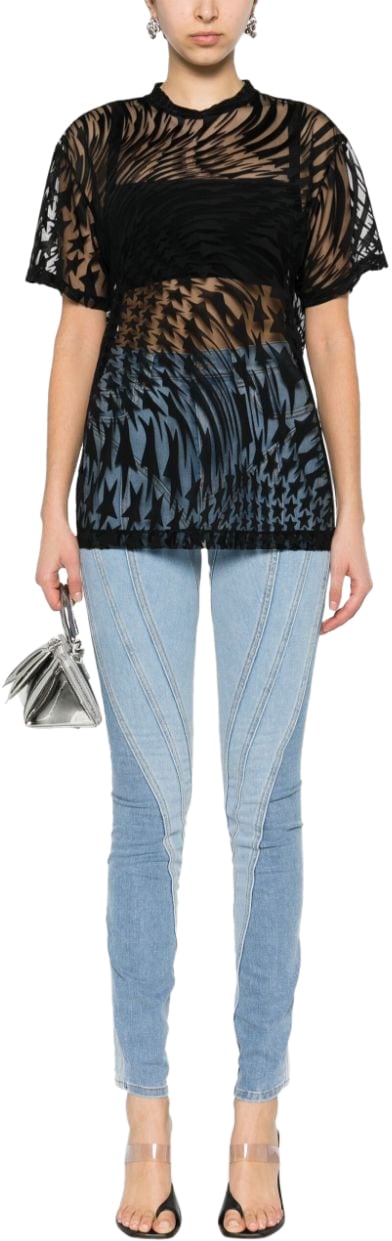 MUGLER Top Black Zwart