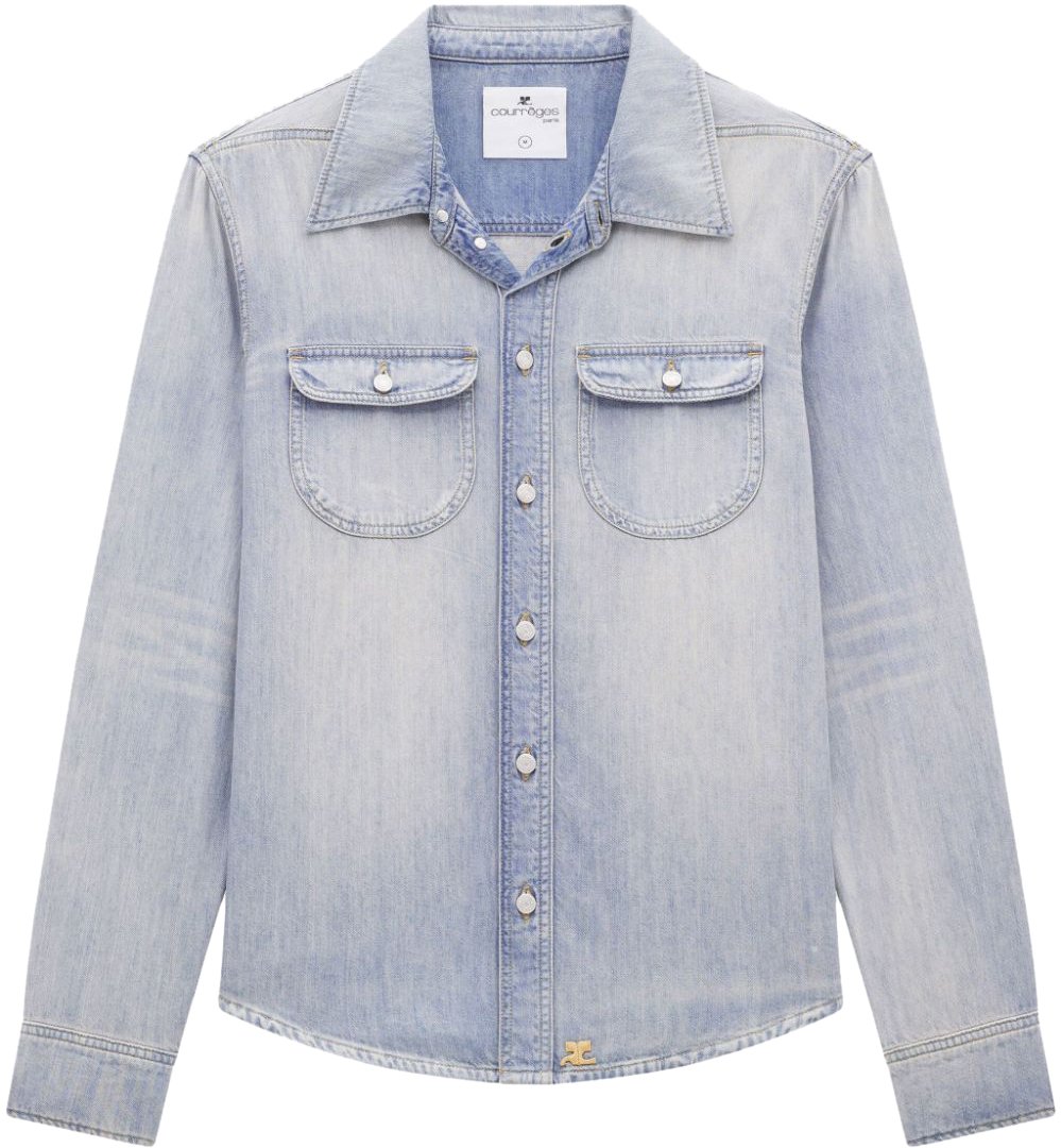 COURREGES Shirts Light Blue Wash Blauw