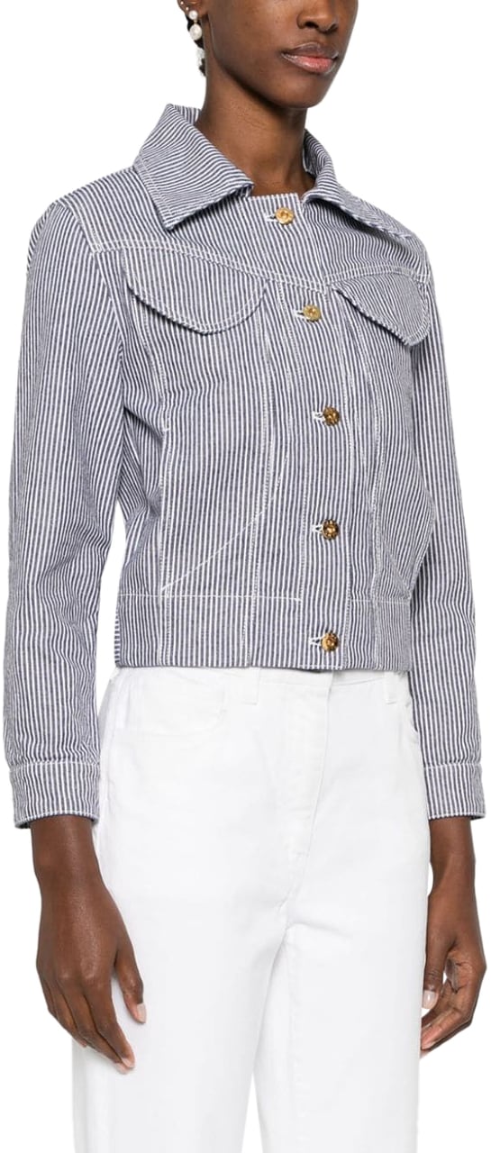 Patou Jackets Navy Striped Blauw