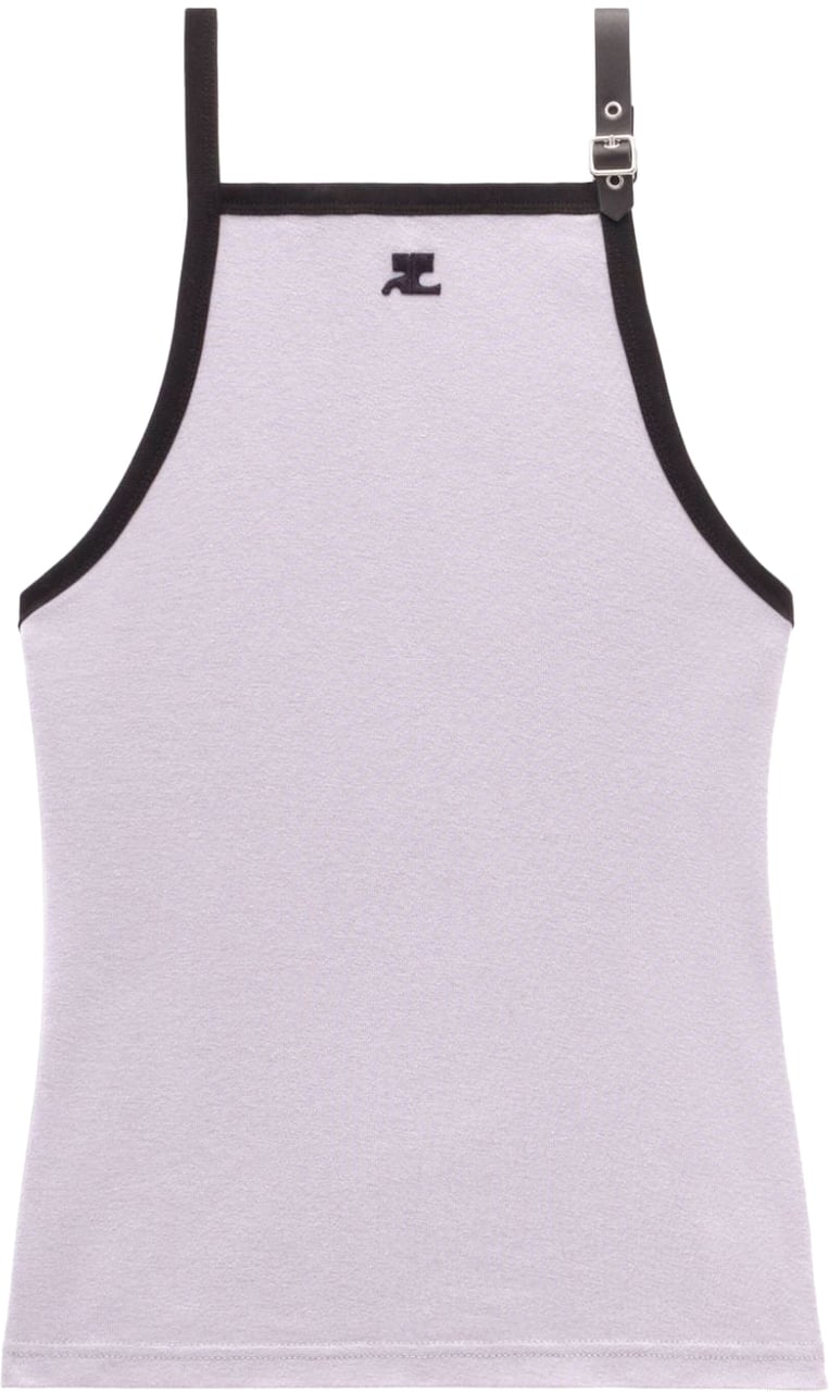COURREGES Top Smocked Greyblack Grijs