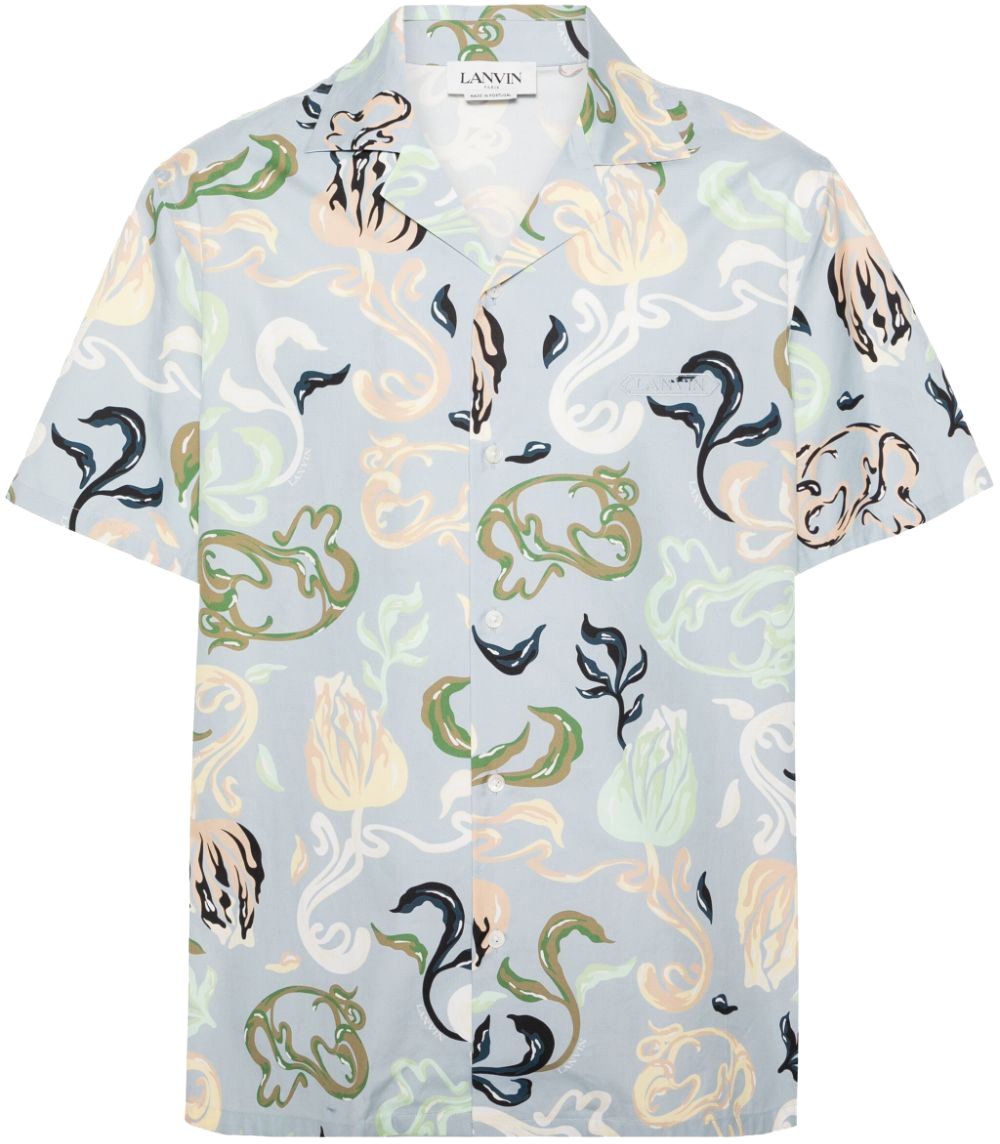 Lanvin Shirts Azur Blauw