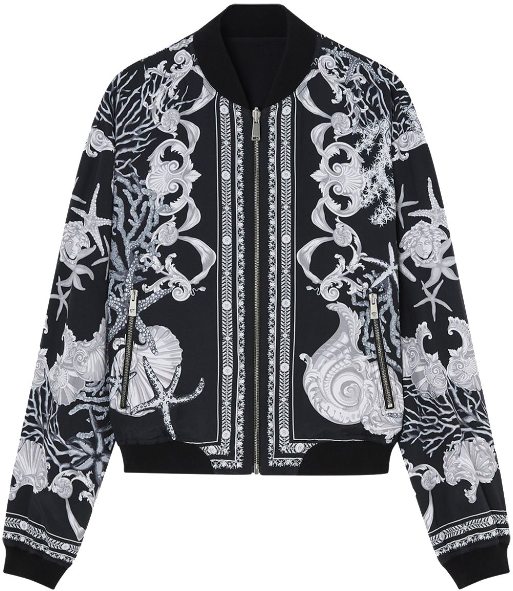 Versace Jackets Blackconcretebone Zwart