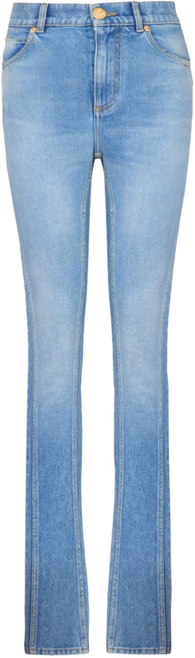 Balmain Trousers Light Blue Jeans Blauw