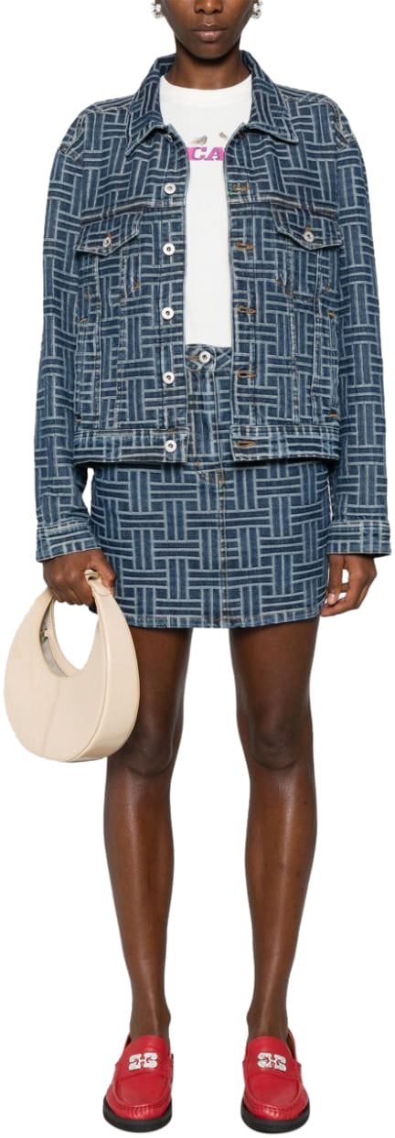 Kenzo Skirts Medium Stone Blue Blauw