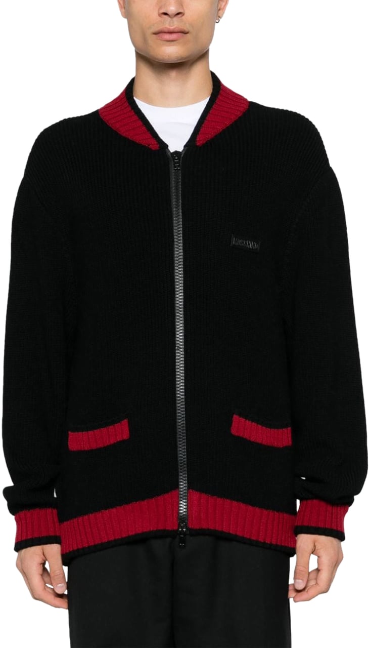 Moschino Sweaters Multi Black Zwart