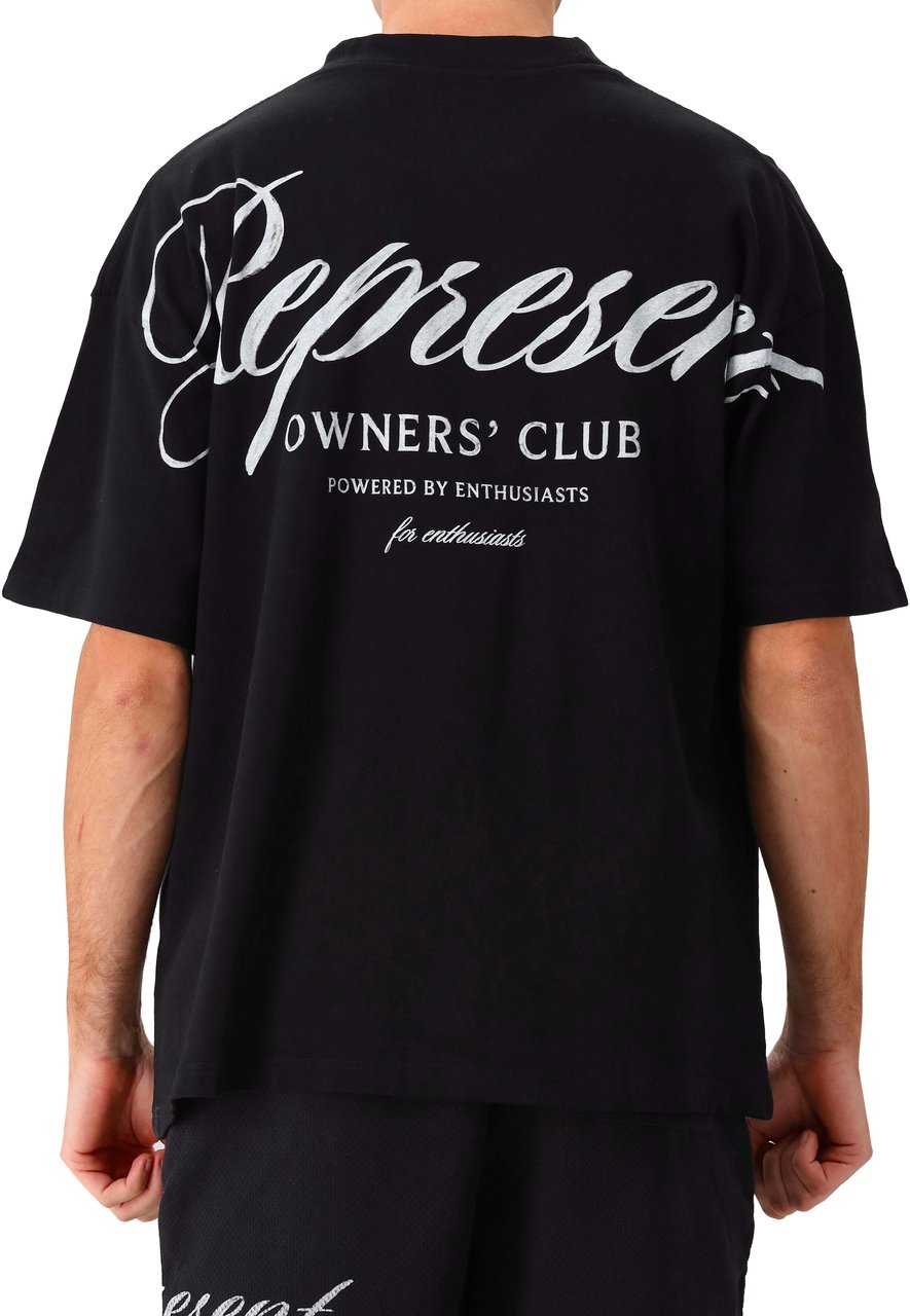 Represent T Shirts & Polo's Owners Club Script T Shirt Zwart