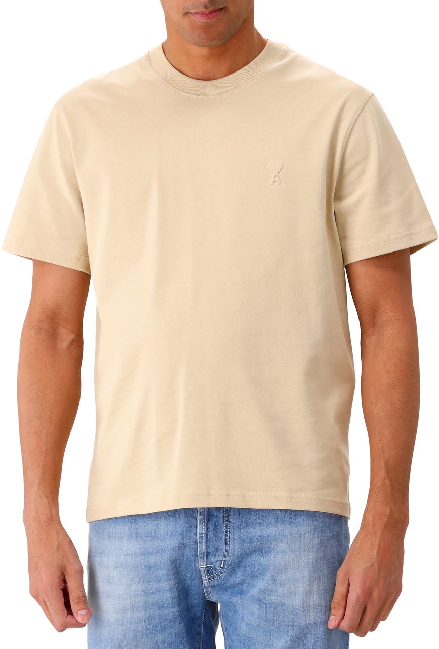 AMI Paris AMI Paris T-shirt Beige Embosse Beige