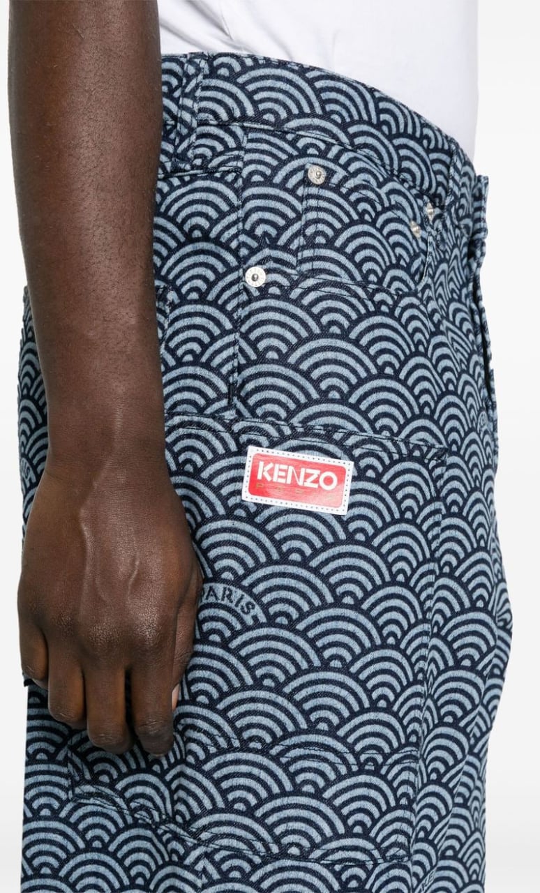 Kenzo Trousers Blue Denim Blauw