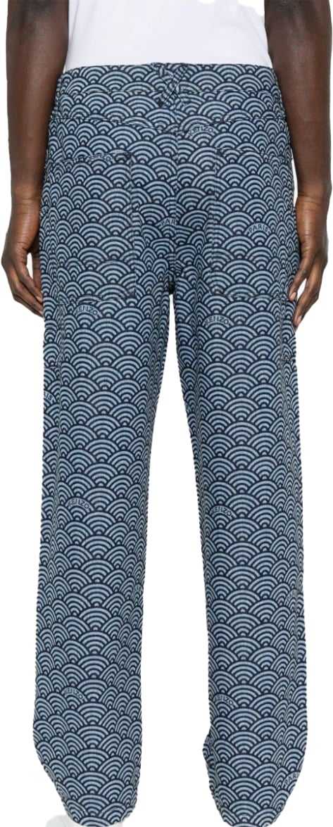 Kenzo Trousers Blue Denim Blauw