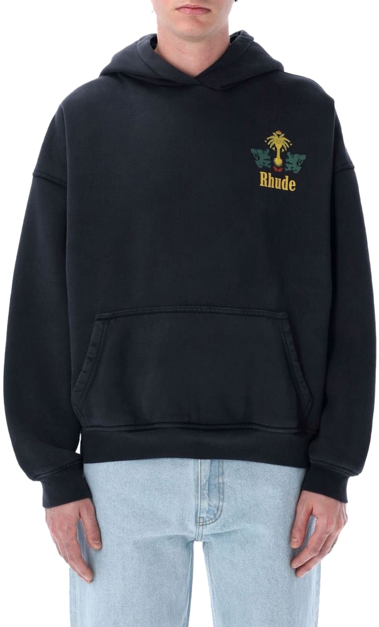 Rhude Tabaco Hoodie Vintage Black Zwart