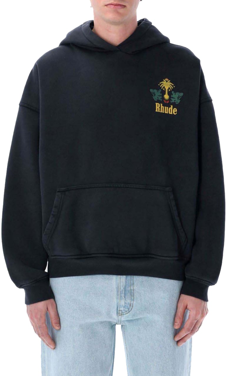 Rhude Tabaco Hoodie Vintage Black Zwart