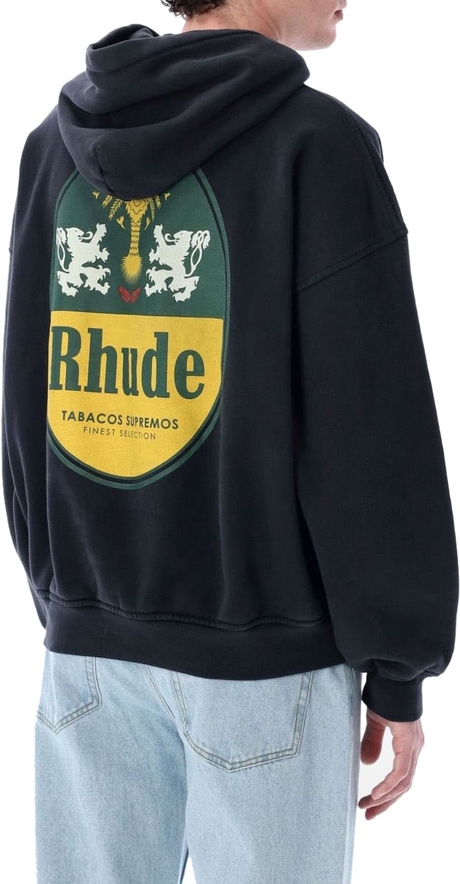 Rhude Tabaco Hoodie Vintage Black Zwart