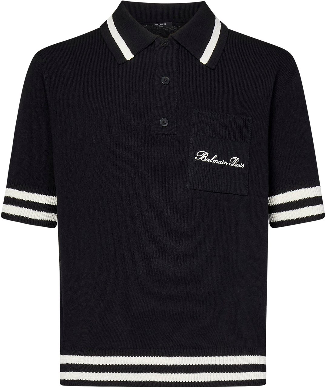 Balmain Balmain T-shirts And Polos Black Zwart