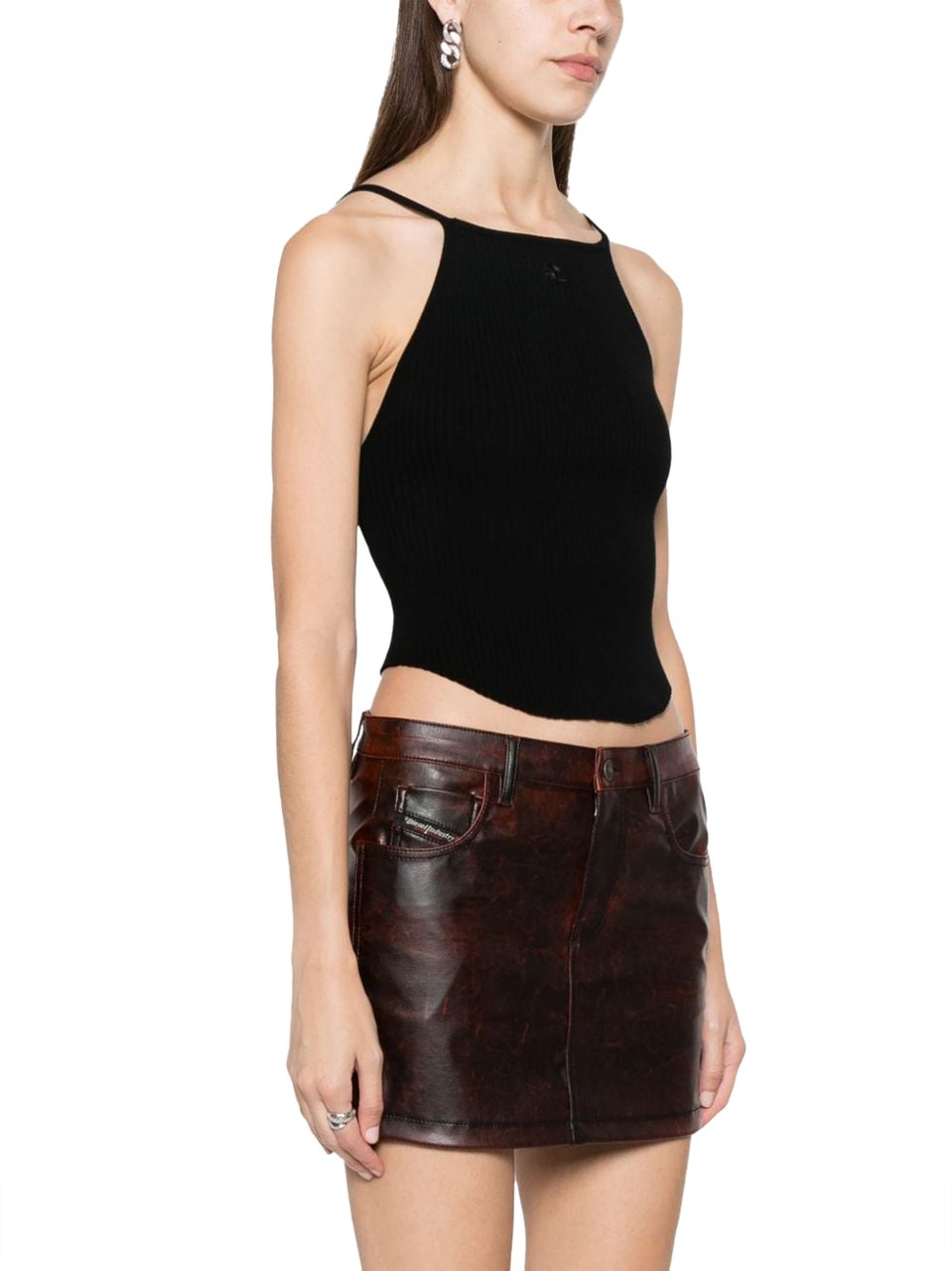 COURREGES Top Black Zwart