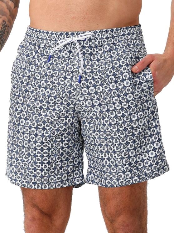 Jacob Cohen Jacob Cohën Zwembroek Blauw Resort Bermuda Circles Blauw