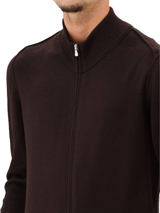 Gran Sasso Gran Sasso Vest Bruin Jacket Zip Bruin