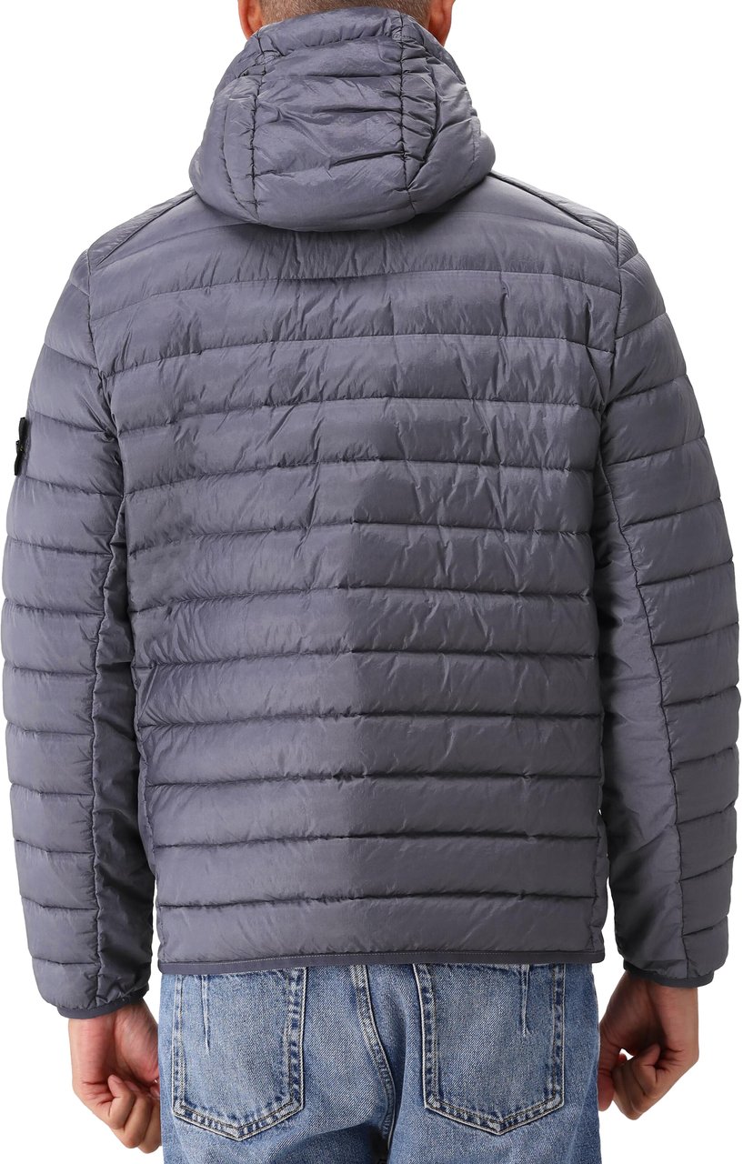 Stone Island Stone Island Donsjas Blauw Loom Woven Blauw