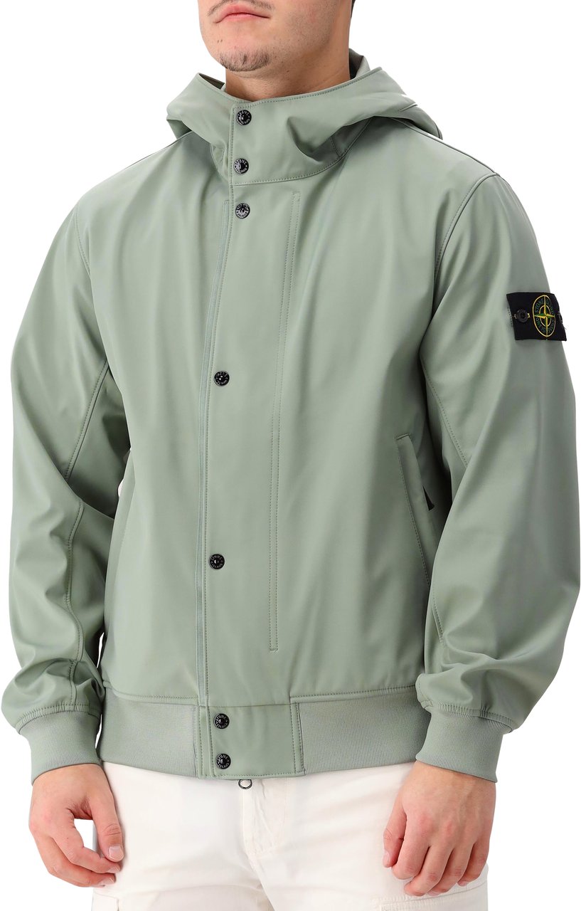 Stone Island Stone Island Jas Groen Light Soft Shell-R Groen