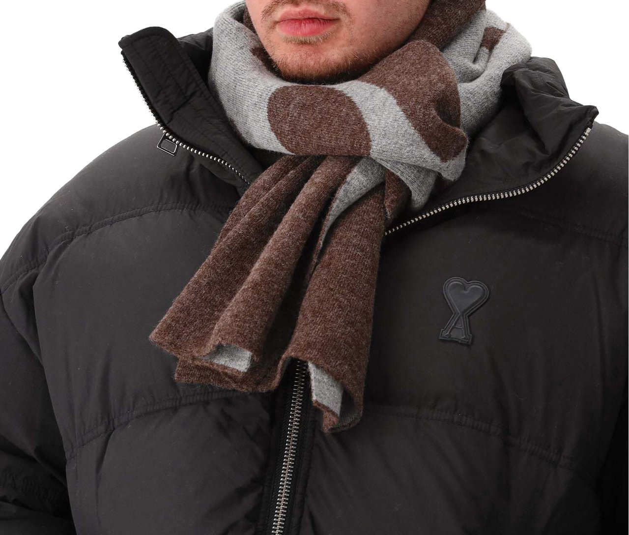 ØLÅF Ølaf Sjaal Bruin Wavy Drift Logo Bruin
