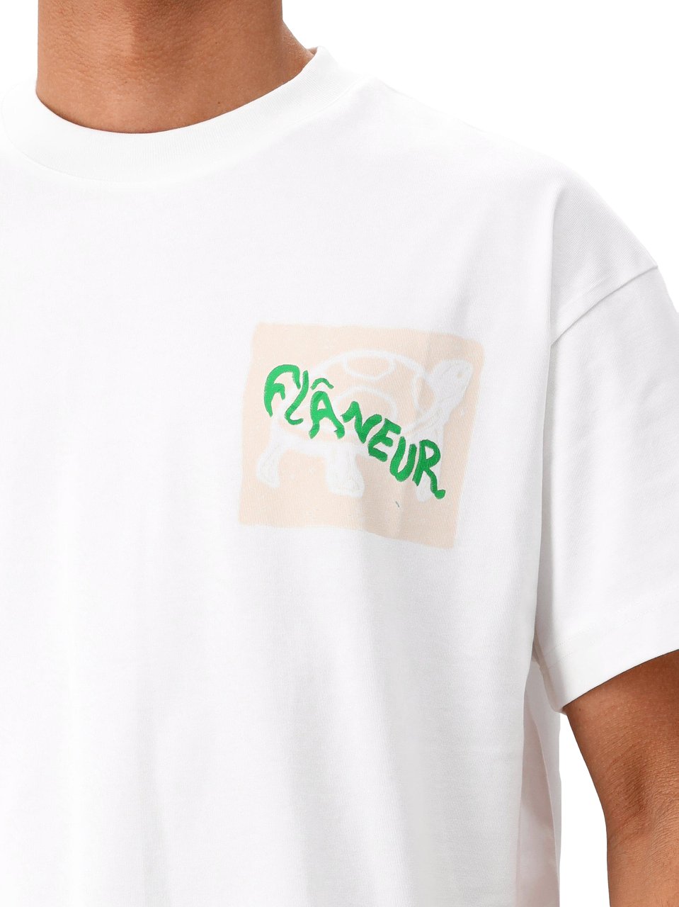 FLÂNEUR Flâneur T-shirt Wit Chalk Turtle Wit