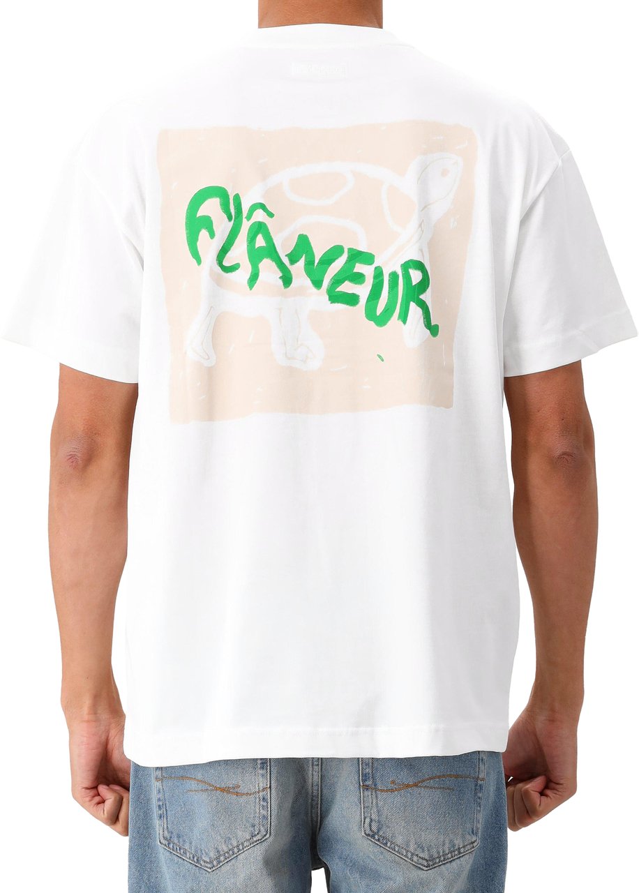 FLÂNEUR Flâneur T-shirt Wit Chalk Turtle Wit