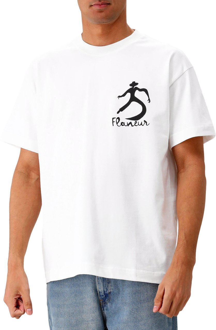 FLÂNEUR Flâneur T-Shirt Wit Swirl Wit