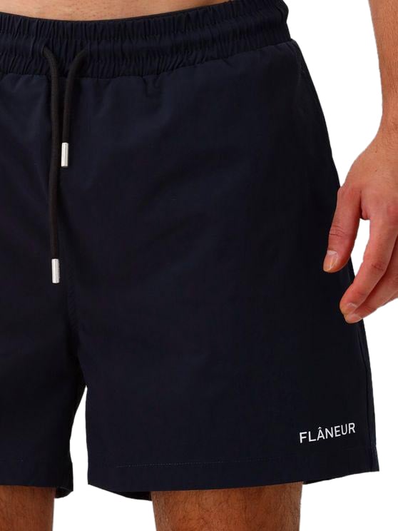 FLÂNEUR Flâneur Zwembroek Blauw Essential Logo Blauw