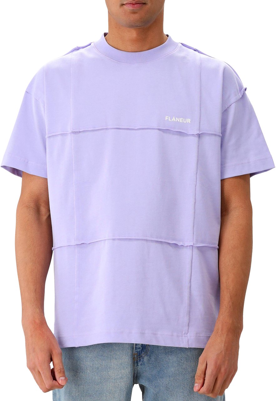FLÂNEUR Cut & Sew T-Shirt | Purple Paars