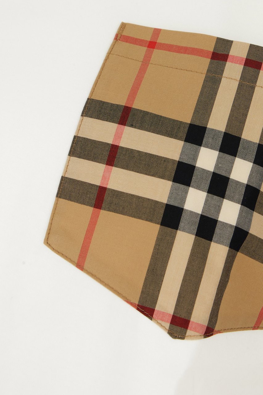 Burberry Carrick Chk Pkt A Bianco Wit