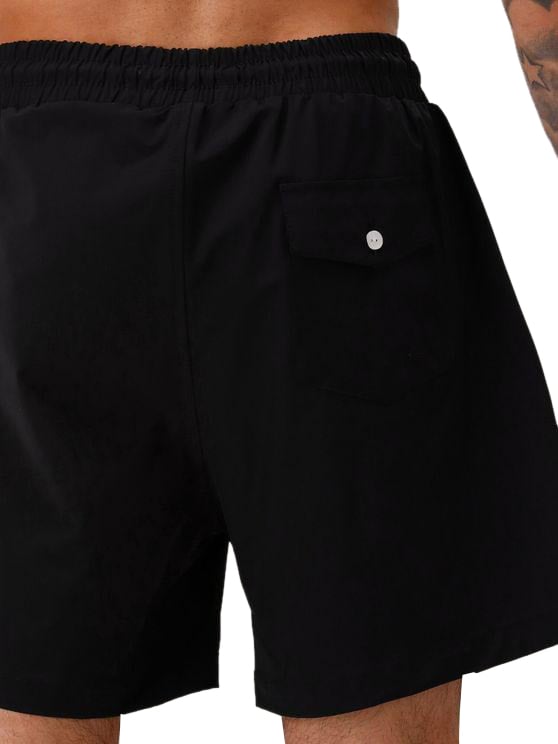 FLÂNEUR Logo Swim Shorts | Black Zwart